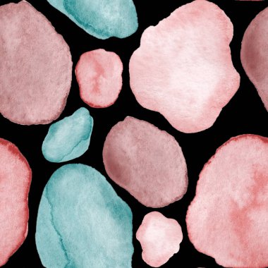 Modern suluboya, soyut desen, her amaç için harika tasarım. Kusursuz desenli, el çizimi lekeli. Suluboya soyut sanat geçmişi. Basit bir tasarım. Modern yaratıcı şablon.