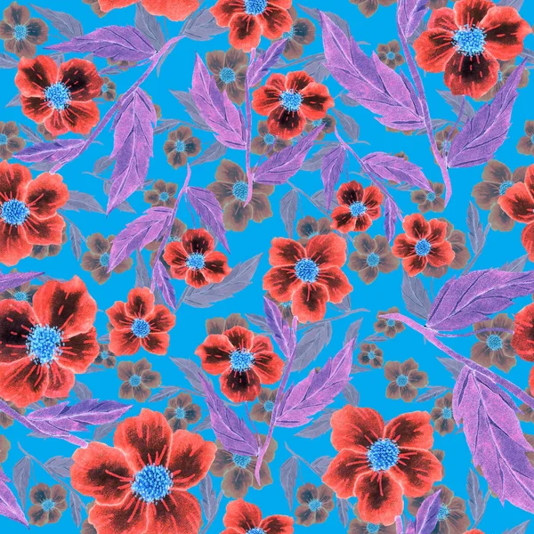 Watercolor Seamless Pattern Flowers Vintage Floral Pattern Flower Seamless Pattern — Stock Photo, Image