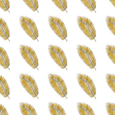 Tropikal yapraklarla suluboya kusursuz desen. Elle çizilmiş egzotik bitkilerle çok güzel bir iz. Mayo botanik tasarımı.