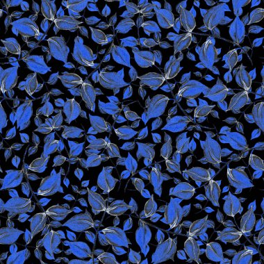 Vintage yapraklı suluboya desenli. Dekoratif tasarım için renkli yaprakları olan güzel bir botanik baskısı. Parlak bahar ya da yaz arkaplanı. Klasik düğün dekoru. Tekstil tasarımı.