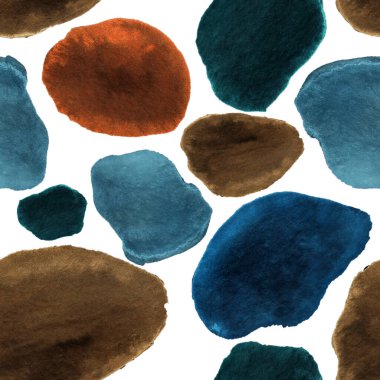 Modern suluboya, soyut desen, her amaç için harika tasarım. Kusursuz desenli, el çizimi lekeli. Suluboya soyut sanat geçmişi. Basit bir tasarım. Modern yaratıcı şablon.