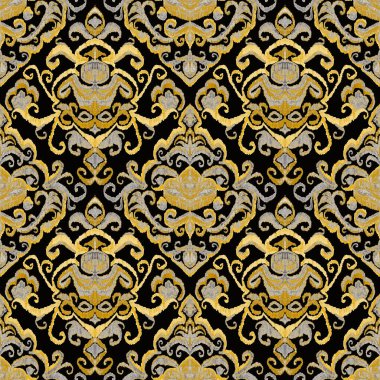 Renkli örgü desenli, klasik tarzda. Zarif bir etnik köken. El çizimi doğu sanatı. Kusursuz geometrik bağ dokusu.