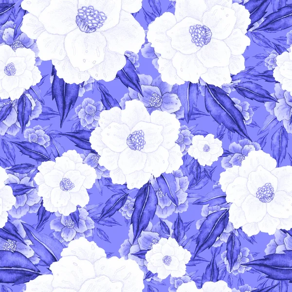 Watercolor Seamless Pattern Flowers Vintage Floral Pattern Flower Seamless Pattern — Stock Photo, Image