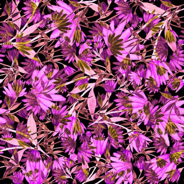 Çiçeklerle suluboya kusursuz desen. Klasik çiçek desenleri. Çiçeksiz desen. Botanik sanatı. Çiçek botanik koleksiyonu. Çiçek seti. Suluboya botanik tasarımı.