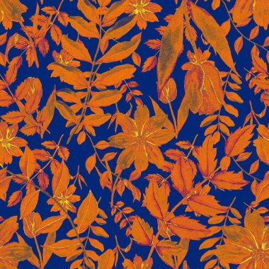 Çiçeklerle suluboya kusursuz desen. Klasik çiçek desenleri. Çiçeksiz desen. Botanik sanatı. Çiçek botanik koleksiyonu. Çiçek seti. Suluboya botanik tasarımı.