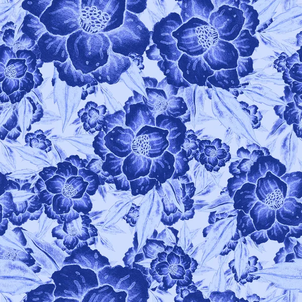 水彩画 花纹无缝 老式花纹 花无缝图案 植物学艺术 植物植物学藏品 结婚花束 水彩植物设计 — 图库照片