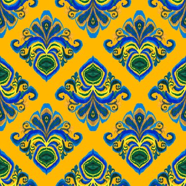 Renkli örgü desenli, klasik tarzda. Zarif bir etnik köken. El çizimi doğu sanatı. Kusursuz geometrik bağ dokusu.