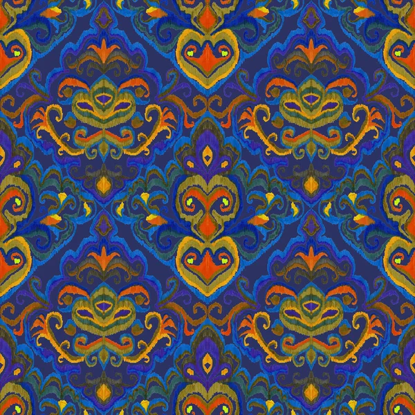 Patrón Ikat Colorido Estilo Vintage Fondo Étnico Elegante Arte Oriental — Foto de Stock