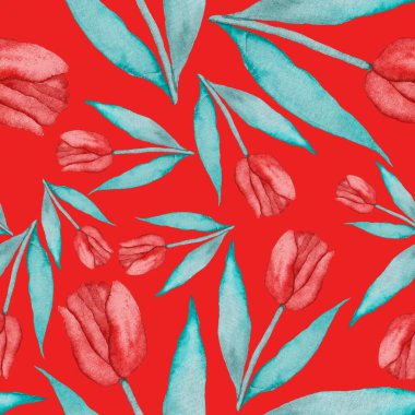 Çiçeklerle suluboya kusursuz desen. Klasik çiçek desenleri. Çiçeksiz desen. Botanik sanatı. Çiçek botanik koleksiyonu. Çiçek seti. Suluboya botanik tasarımı.