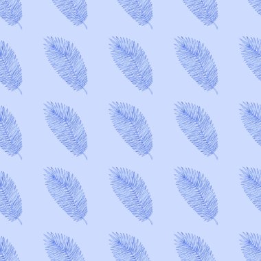 Tropikal yapraklarla suluboya kusursuz desen. Elle çizilmiş egzotik bitkilerle çok güzel bir iz. Mayo botanik tasarımı.