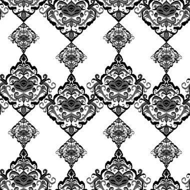 Renkli örgü desenli, klasik tarzda. Zarif bir etnik köken. El çizimi doğu sanatı. Kusursuz geometrik bağ dokusu.