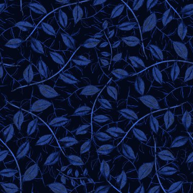 Vintage yapraklı suluboya desenli. Dekoratif tasarım için renkli yaprakları olan güzel bir botanik baskısı. Parlak bahar ya da yaz arkaplanı. Klasik düğün dekoru. Tekstil tasarımı.