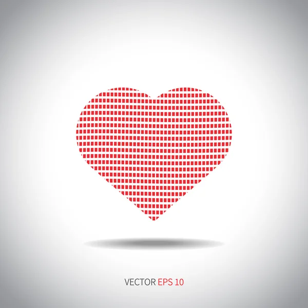 De hart pictogram liefde van pleinen. — Stockvector