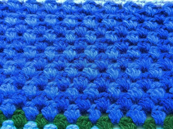 한 크로 셰 뜨개질에 의해 니트 패턴 — 스톡 사진