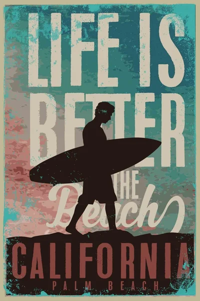 Vintage sörf grafik