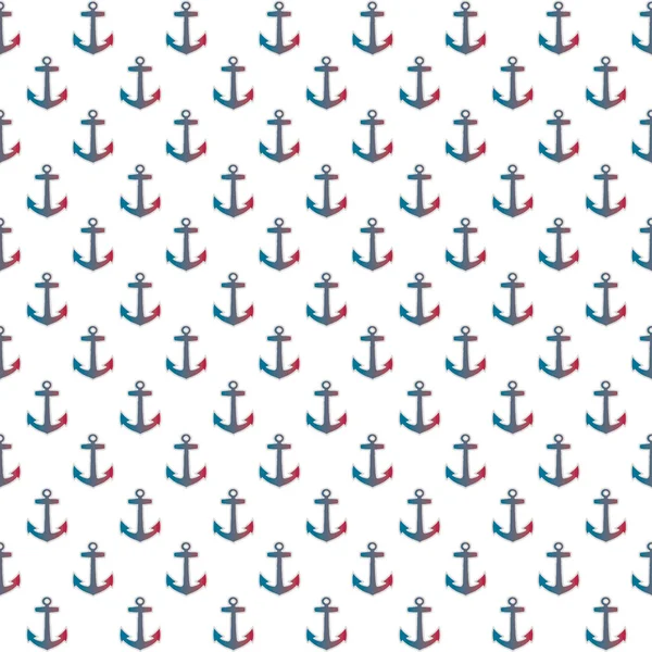 Deniz tarzı sorunsuz vektör desen çapa ile