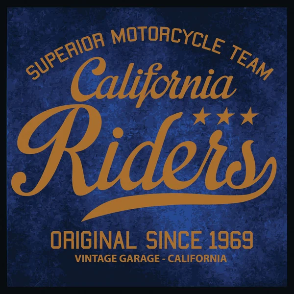 Vintage Biker Emblema — Vector de stock