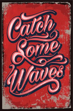 Vintage sörf grafik 