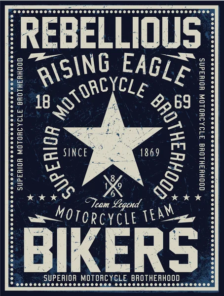 Design biker vintage — Vettoriale Stock