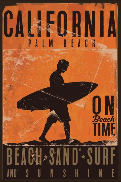 Grafica surf vintage — Vettoriale Stock