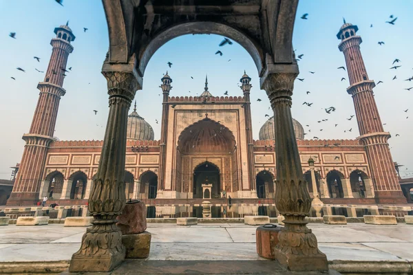 Jama Masjid Old Delhi Índia Após Oração Manhã — Fotografia de Stock