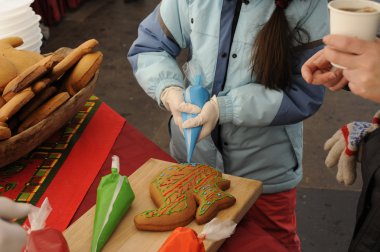 Bu gingerbread üzerinde çizim