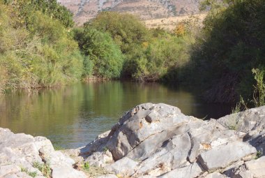 Kazakistan'ın güzel bir gölet