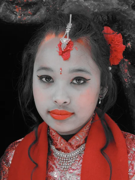 Das nepalesische Mädchen — Stockfoto