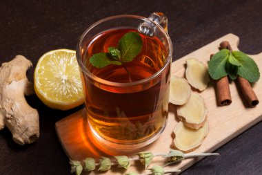 Naneli ve limonlu zencefilli çay