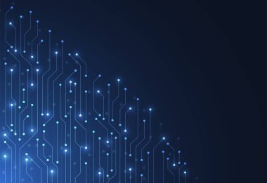 İnternet bağlantısı soyut bilim ve teknoloji devre grafik tasarım anlayışı. Vektör illüstrasyonu