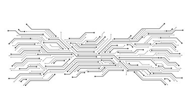 Abstract background with technology circuit board texture. Electronic motherboard illustration. Communication and engineering concept. Vector illustration