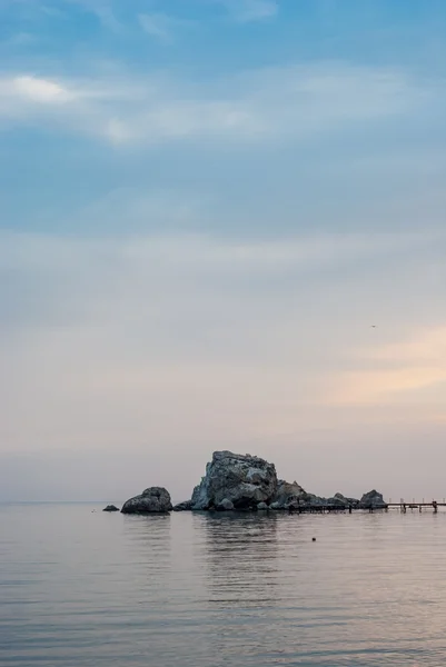 Quiet evening sea. Black Sea. Crimea