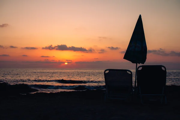 海岸に沈む夕日 ロイヤリティフリーのストック画像
