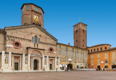 Reggio Emilia, Emilia, Emilia Romagna, İtalya Piazza Prampolini veya Piazza Grande manzarası.