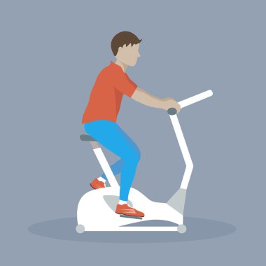 Dycling egzersiz yapan erkek