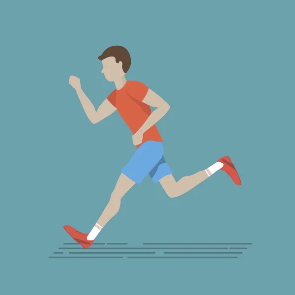 Hombre corriendo ilustración — Vector de stock