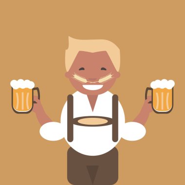 Bira kupa elinde olan adam