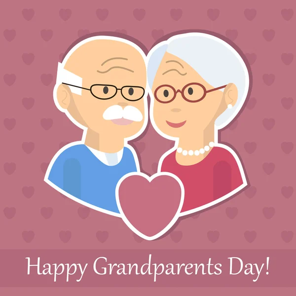 Открытка на день бабушки и дедушки — стоковый вектор