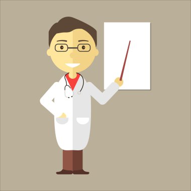 Steteskoplu erkek doktor.