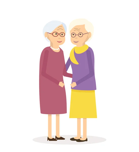 Γυναίκα ηλικίας φίλους — Διανυσματικό Αρχείο