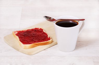 Kahvaltı tost ve kahve Kupası