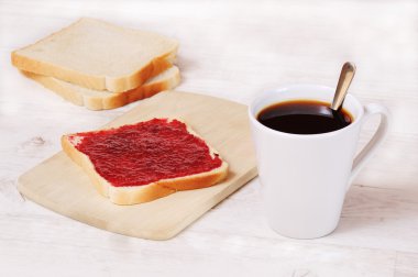 Kahvaltı tost ve kahve Kupası