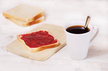 Kahvaltı tost ve kahve Kupası