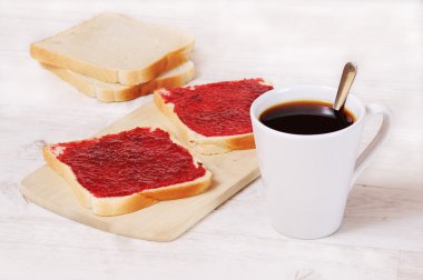 kahvaltı kahve Kupası ve tost
