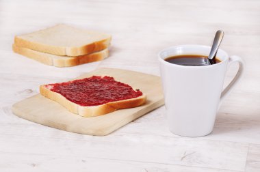 Kahvaltı tost ve kahve Kupası