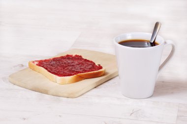 kahvaltı kahve Kupası ve tost