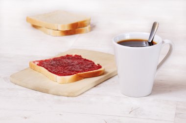 Kahvaltı tost ve kahve Kupası