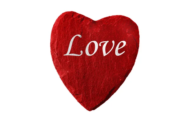 Red heart with love writing — Stock Photo, Image