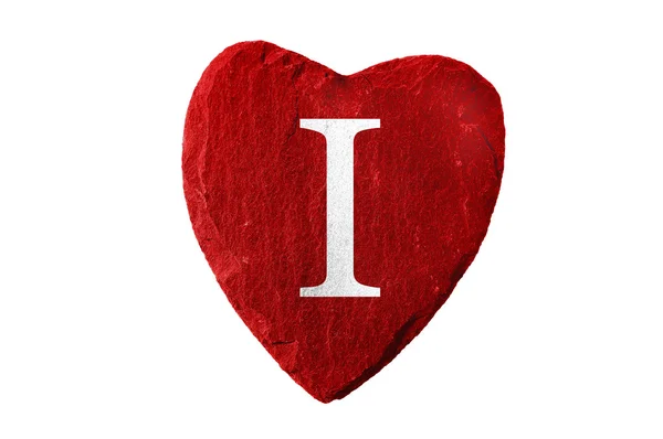 Eu amo o coração vermelho — Fotografia de Stock