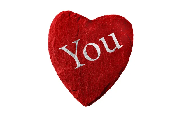 I love you red heart — Stock Photo, Image